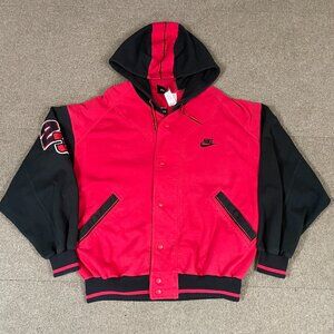 VTG Nike Air Jordan Button Up Hooded Sweatshirt Hoodie Adult Medium OG Flight